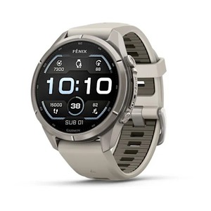 Garmin fēnix 9 Pro, 43 mm AMOLED Titanium Fog Gray/Dark Sandstone, 010-04335-86, pametni sat