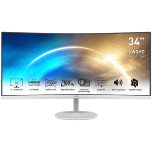 MSI 34" office monitor PRO MP341CQW, UWQHD, 100Hz, VA, zakrivljeni