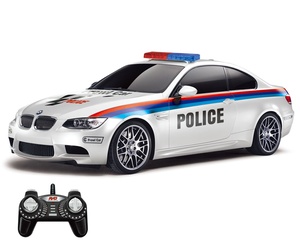 KAZOO auto na daljinsko upravljanje 866-1803P, BMW M3, policijski, 1:18, bijeli