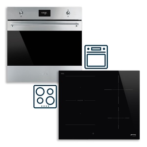 Smeg set pećnica SFP6301TVX Classica + indukcijska ploča za kuhanje SI1M4644D Classica