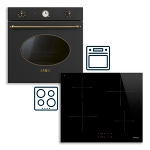Smeg set pećnica SF68C1AO Coloniale + indukcijska ploča za kuhanje SI2641D Universale