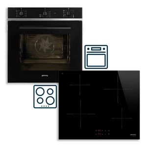 Smeg set pećnica SF64M3TB Selezione + indukcijska ploča za kuhanje SI2641D Universale