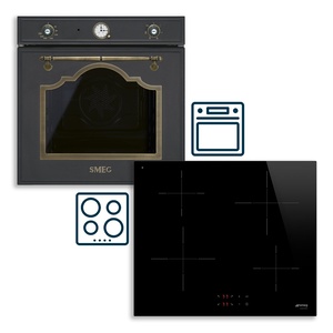 Smeg set pećnica SF67C1AO Cortina + indukcijska ploča za kuhanje SI2641D Universale