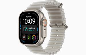 Apple Watch Ultra 4, MJAD4SE/A, GPS + Cellular 49mm Natural Titanium Case with Translucent Grey Ocean Band, pametni sat