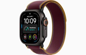 Apple Watch Ultra 4, MJC34QH/A, GPS + Cellular 49mm S/M Black Titanium Case with Burgundy Trail Band, pametni sat