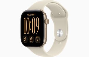 Apple Watch Series 12, MJEP4ET/A,  GPS 46mm M/L Light Gold Aluminium Case with Sand Sport Band, pametni sat