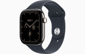 Apple Watch Series 12, MJGM4WF/A,  GPS + Cellular 46mm S/M Natural Titanium Case with Navy Blue Sport Band, pametni sat