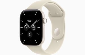 Apple Watch Series 12, MJH14WF/A,  GPS + Cellular 46mm S/M Pearl White Ceramic Case with Sand Sport Band, pametni sat