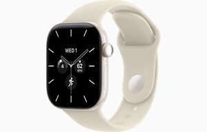 Apple Watch Series 12, MJGW4WF/A,  GPS + Cellular 42mm S/M Pearl White Ceramic Case with Sand Sport Band, pametni sat