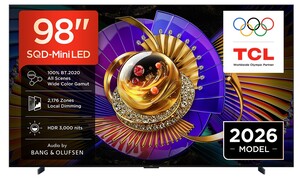 TCL 98" SQD Mini-LED TV 98C7L, Premium 4K, Google TV, Dolby Vision IQ, HDR10+, Bang & Olufsen audio