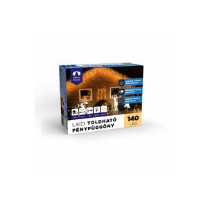 DEKORTREND KONTAKT vanjska LED svjetlosna zavjesa 1 x 2 m, 140 LED, toplo bijela