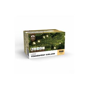 DEKORTREND girlanda s vilinskim svjetlima, 700 LED, toplo bijela, zeleni kabel