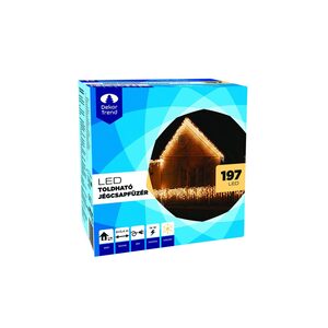 DEKORTREND KONTAKT vanjska LED ledenica 6 x 0,4 m, 197 LED, toplo bijela