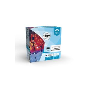DEKORTREND spojiva LED ledenica 2 x 0,9 m, 138 LED, hladno bijela, crni kabel