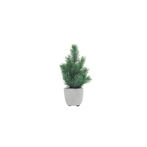 Umjetno božićno drvce - MINI s injem u cementnoj posudi - 20 cm