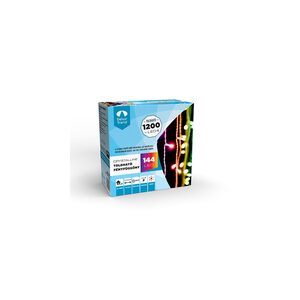 DEKORTREND spojiva LED svjetlosna zavjesa 1,2 x 1,2 m, 144 LED, šarena