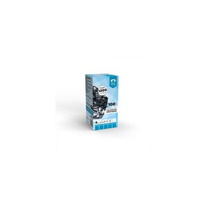 DEKORTREND spojive LED lampice 8 m, 100 LED, hladno bijele, crni kabel