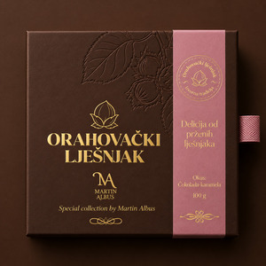 Lješnjaci u mliječnoj čokoladi s karamelom 100g