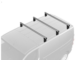 Krovni nosači za  FIAT Doblo II Maxi 2015> 3 poprečne šipke+ graničnici RA