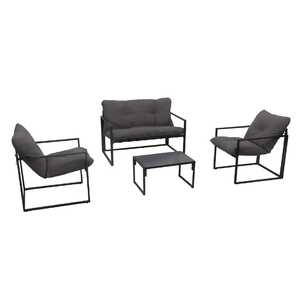 ARANEA vrtna sofa garnitura, 4 dijela, crna RA