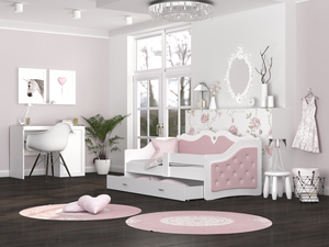 Dječji tapicirani krevet LILI EXCLUSIVE 160*80 cm - rozi RA
