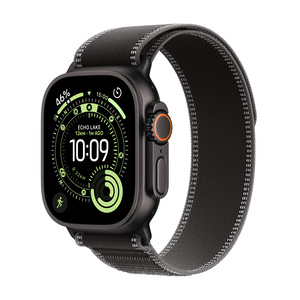 Apple Watch Ultra 3 GPS + Cellular 49mm Black Titanium Case with Black/Charcoal Trail Loop - M/L RA