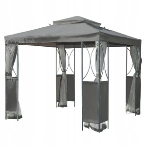 Vrtni paviljon 2,5 x 2,5 x 2,7 m sivi RA