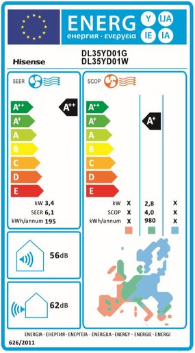 Hisense klima uređaj Eco Easy DL35YD01*NA