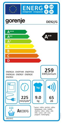 Gorenje sušilica rublja DE92/G