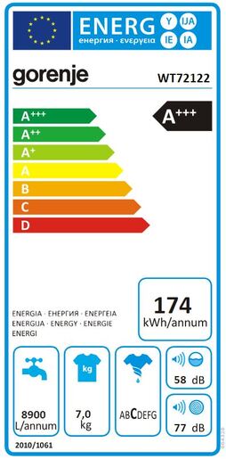 Gorenje perilica rublja WT72122