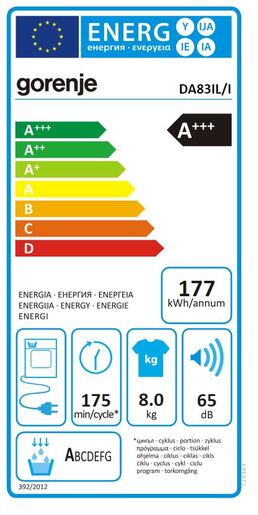 Gorenje sušilica rublja DA83IL/I