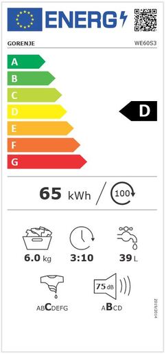 Gorenje mašina za veš WE60S3