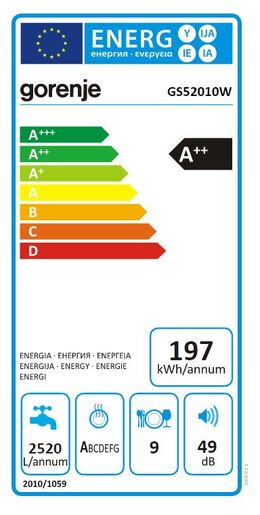 Gorenje perilica posuđa GS52010W