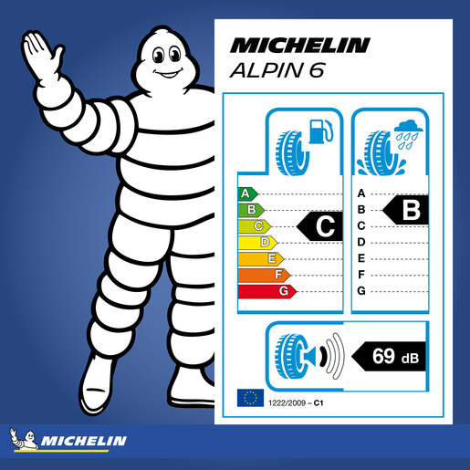 Michelin 215/60R16 99H Alpin 6 XL TL, Pot: C, Pri: B, Buka: 69 dB