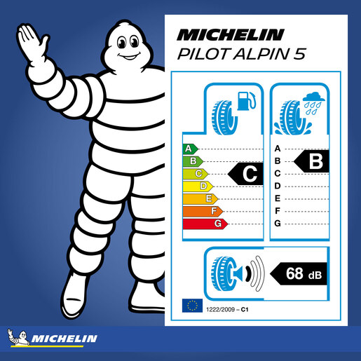 Michelin 245/45R18 100V XL PILOT Alpin 5 TL, Pot: C, Pri: B, Buka: 68 dB