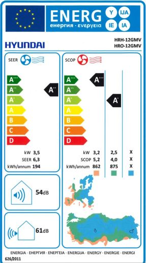 Hyundai klima uređaj inverter elite HRH-12GMV1/HRO-12GMV1  3,5 kW