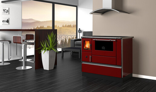 Alfa štednjak 90 DOMINANT ECO lijevi Crvena