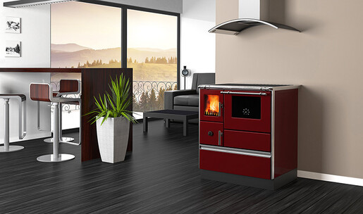 Alfa štednjak 70 DOMINANT ECO lijevi Crvena