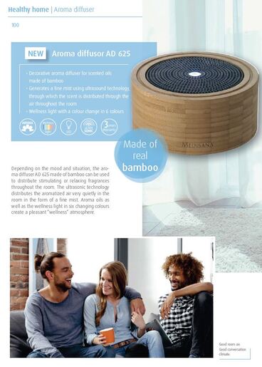 Medisana AD 625 Difuzor arome napravljen od bambusa