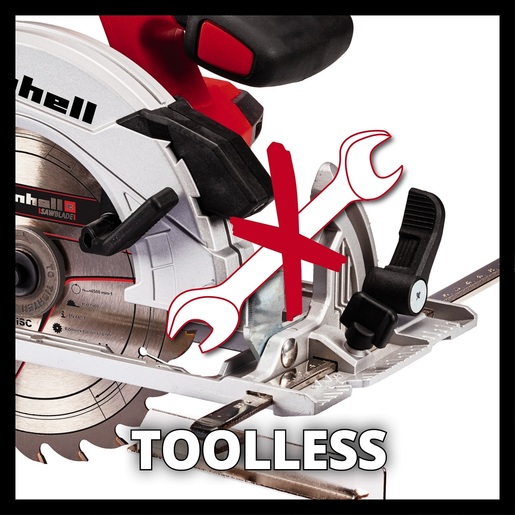 EINHELL akumulatorska ručna kružna pila TE-CS 18/165 Li - Solo Power X-Change, bez baterije i punjača (18V Li-Ion, maks. dubina reza 54mm, rezni list Ø165  x  Ø20 mm)