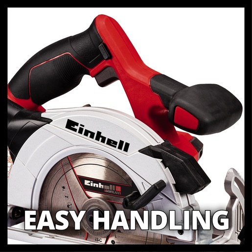 EINHELL akumulatorska ručna kružna pila TE-CS 18/165 Li - Solo Power X-Change, bez baterije i punjača (18V Li-Ion, maks. dubina reza 54mm, rezni list Ø165  x  Ø20 mm)