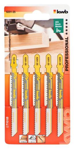 KWB List za ubodnu pilu 100/75 mm, BIM, fini, za tvrdo drvo, 5/1