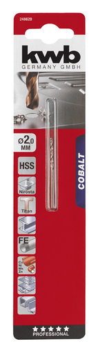 KWB COBALT svrdlo za metal 2 mm, HSS CO, DIN 338