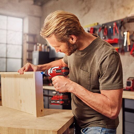 EINHELL set akumulatorska bušilica TE-CD 18 Li E + višenamjenski alat TC-MG 18 Li + Starter Kit 3,0 Ah + 2,6 Ah baterija + USB - Power X-Change