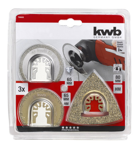 KWB Multi-tool set nastavaka 3/1 za pločice