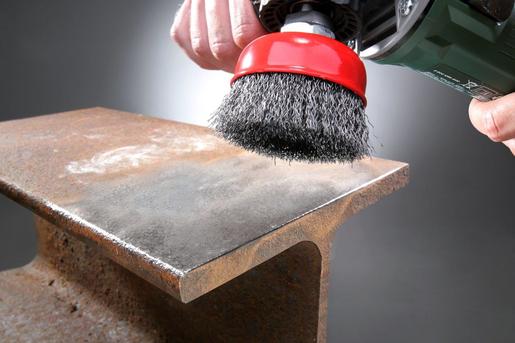 KWB Lončasta čelična četka za kutne brusilice, 100 mm, Ø0,35 mm, M14