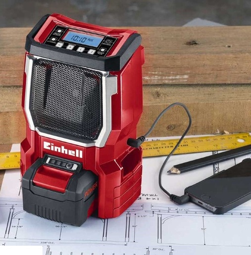 EINHELL set akumulatorska bušilica TE-CD 18 Li E + akumulatorski radio TE-CR 18 Li + 2,0 Ah baterija + punjač 18V 30 min - Power X-Change