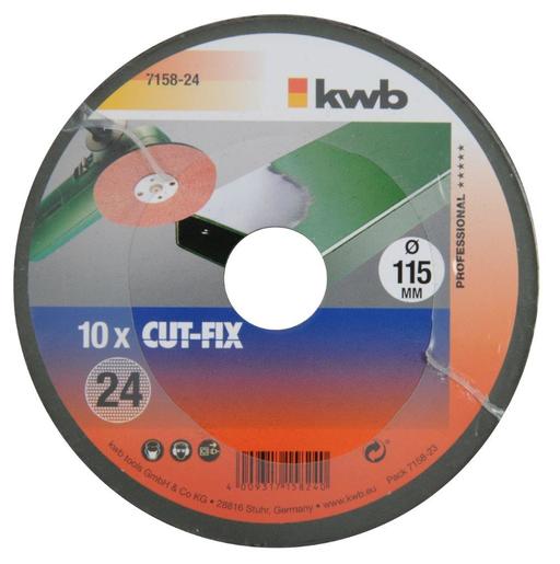 KWB Set CUT-FIX brusnih ploča za metal 10/1, 115mm, GR 24