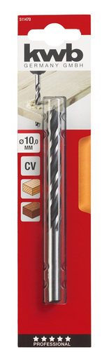 KWB Svrdlo za drvo 10 mm, CV čelik, 2-fazne spirale