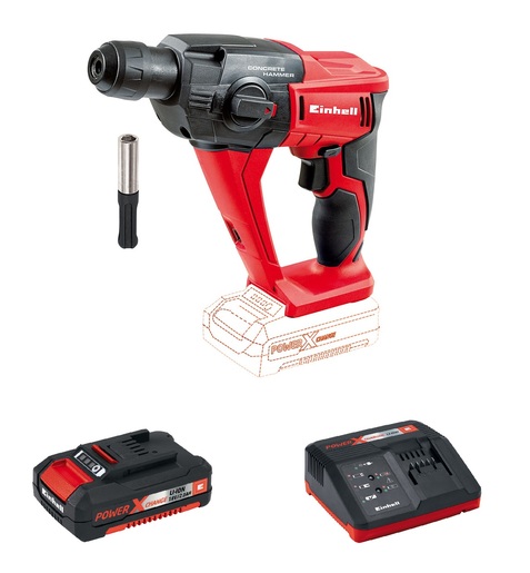 EINHELL set akumulatorska čekić bušilica TE-HD 18 Li + 2,0 Ah baterija + punjač 18V 30 min - Power X-Change